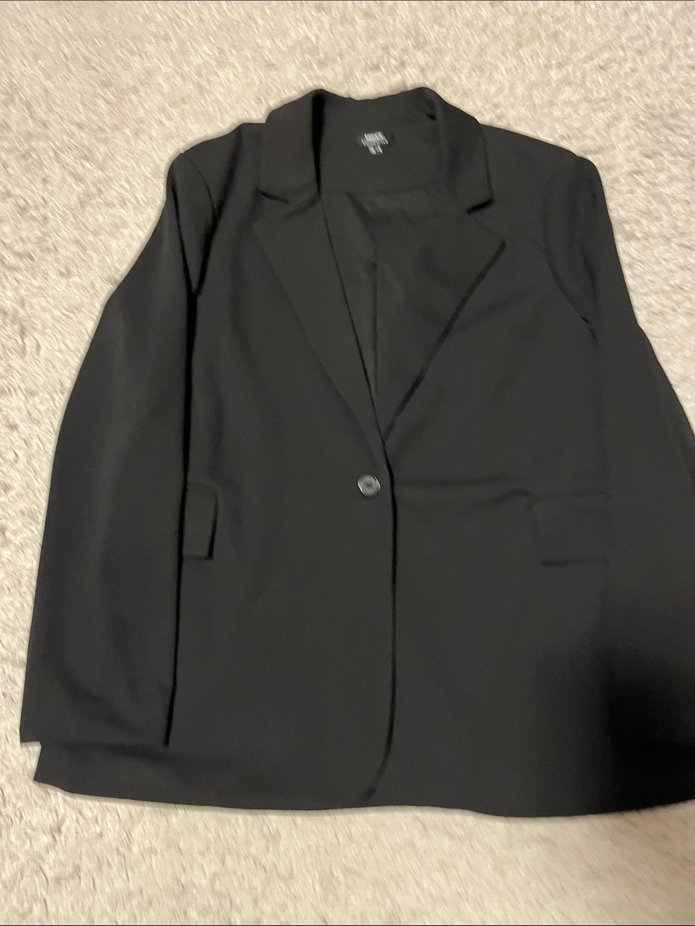 Mexx Black Single-Button Notch Lapel Blazer